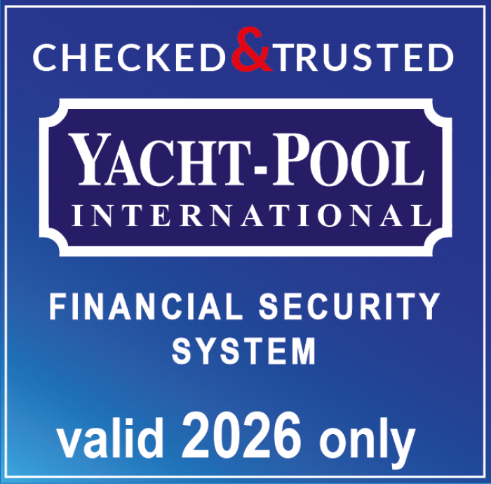 YACHT-POOL Siegel Qualitätssiegel Financial CHECKED & TRUSTED für 2026