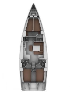 Grundriss Katamaran Lagoon 380
